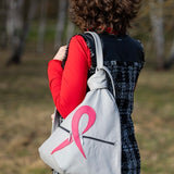 Pink Ribbon Leather Backpack – Handmade with Purpose 🎀 - Radka Sillerova Atelier