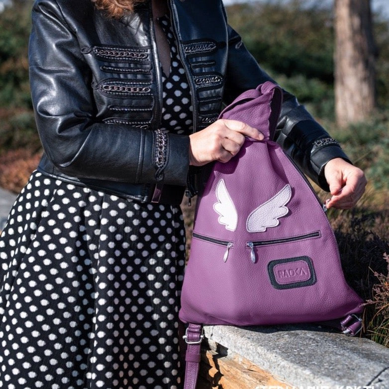 Angel Wings Leather Backpack – Elegant, Unique & Handcrafted - Radka Sillerova Atelier